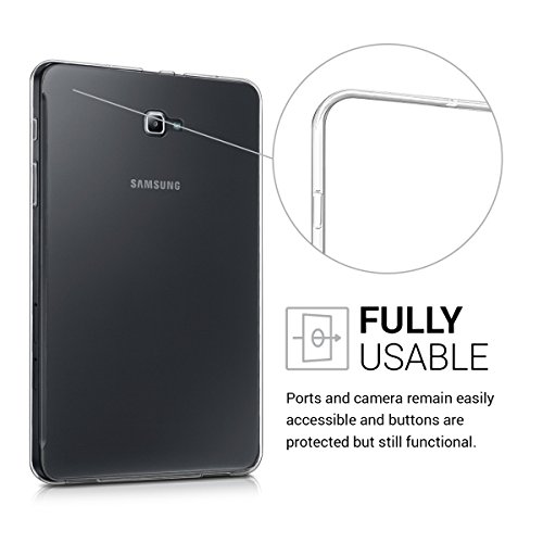 kwmobile Hülle für Samsung Galaxy Tab A 10.1 (2016) T580N / T585N – Case Handy Schutzhülle TPU Silikon für Tablet – Backcover Cover klar Transparent - 4
