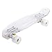 Produktbild MARONAD 57cm Mini Cruiser board Retro Skateboard mit LED Leuchtrollen und Aluminium Trucks ABEC-7 Classics