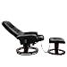 Produktbild LANGRIA Massagesessel Electric Massage-Stuhl Wärmebehandlung mit PU-Leder und Fußstütze, Verstellbarer, 360-Grad-schwenkbare, Hölzerne Basis, schwarz