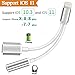 Produktbild 2 in 1 Lightning Kopfhörer Jack Adapter für iPhone X, iPhone 8/ 8 Plus.iPhone 7 / 7 Plus 6/6 Plus iPod/iPad.Lightning Female Headphone für auf 3,5 mm AUX-Klinken Jack Adapter+ Charging.Kompatibel mit iOS 10.3/11 Oder Höher Wird.(Silber)