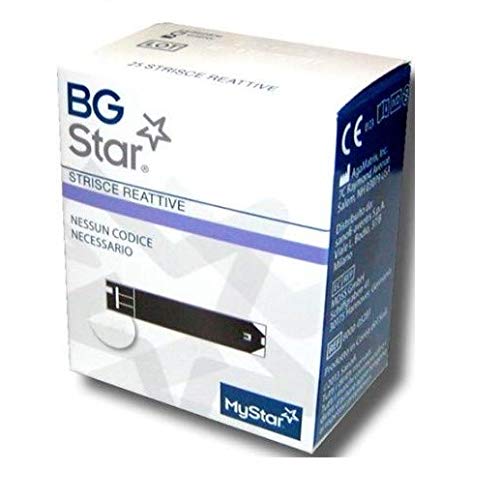 Bgstar BGStar Strisce Reattive per Glicemia, 25 Pezzi