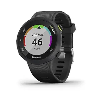 Garmin Forerunner 45, 42mm Easy-to-use GPS Running Watch with Coach Free Training Plan Support, Black (No-Cost EMI Available)