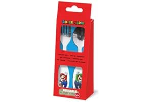 ILS I LOVE SHOPPING Set de couverts pour enfants en acier inoxydable - fourchette et cuillère