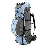 Trekkingrucksack mit optimaler Gewichtsverteilung + abnehmbarer Tagesrucksack. Verstellbare Rückenlänge | gepolsterte einstellbare Schulter- und Hüftgurte | Aluminium Streben verstärkter Rücken