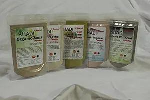 Khadi Omorose Brhingraj Heena Amla Reetha Shikakai, Combo, Pack of 5