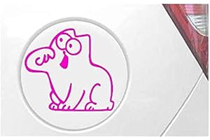 MURAL STICKERS ADESIVO PER SPORTELLINO BENZINA - GASOLIO CON TEMA SIMON'S CAT - SIMPATICO ADESIVO PER DECORARE LO SPORTELLINO DEL RIFORNIMENTO DELLA TUA AUTO - VINILE DI ALTA QUALITA' -FACILE APPLICAZIONE FUCSIA