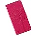 Produktbild Qjuegad kompatibel mit Xiaomi Mi 9 Hülle Magnet Standfunktion Klapphülle Leder Anti Kratzer Stoßfest extra Dünn Abdeckung dünn Slim Cover Klapphülle Shell,Rose rot