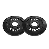 Bodypower Cast Iron Olympic (2 Inch) Discs - 2.5kg (x2)