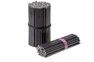 Danilovo Ritual świece z wosku pszczelego (czarne) – klasztorne świece prawosławne do modlitwy, dekoracja stołu, nietoksyczne, - niekapiące, bez sadzy, długie, trwałe produkty, N140, wysokość 16 cm, Ø 5 mm (100 szt,. 286 g)