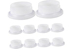 VILLFUL Chemical Barrel Lid 10Pcs Plastic Drum Bung Caps for 200L Drums External Thread Leak-Proof Dust-Proof Replacement Sealing Covers for Industrial Chemical and Food Use
