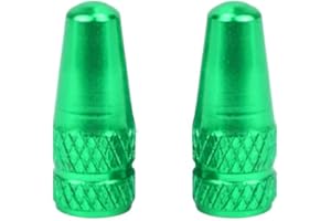 Marcraft Green Metal Presta Tyre Valve Dust Caps (2 Pack) for Bicycles And Motorcycles | Not For Cars | Anodised Alloy | Screw-On