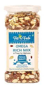 Fit N Fab Omega Rich Mix Seeds | Roasted Flax, Watermelon seeds | Healthy snack for Adult and Kids -(110 gm)