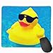 Produktbild Cute Rubber Ducky with Sunglasses Personalized Design Mauspad Gaming Mauspad with Stitched Edges Mousepads, Non-Slip Rubber Base, 300 x 250 x 3 mm Thick - Best Gift Idea