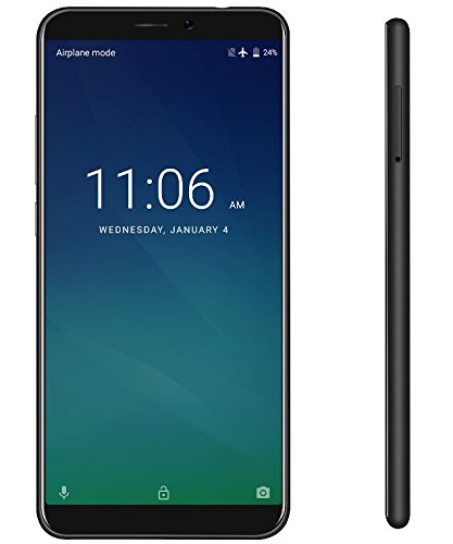 KEECOO P11 - 5,7 Zoll HD (18: 9-VerhÃ¤ltnis Vollanzeige) Android 7.0 4G Smartphone, Gesichtserkennung, Quad-Core 2 GB + 16 GB, 7,8 mm Ultra Slim 5MP + 8MP - Schwarz