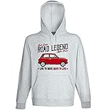 Teesandengines Men\'s Autobianchi A112 Abarth 70 HP Grey Hoodie Size Medium