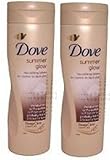 Dove Summer Glow Gradual Self Tan Body Lotion Medium To Dark 2 X 250 Ml = 500Ml