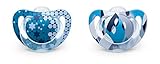 NUK 10175109 Genius Color Silicone Dummy to Teeth BPA-Free Set of 2, Various Colours & Sizes
