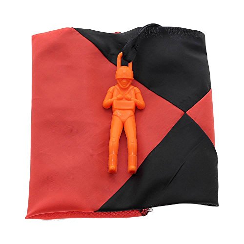 MagiDeal Tangle Free Toy Hand Throwing Parachute Kite Outdoor Play Game Toy Orange