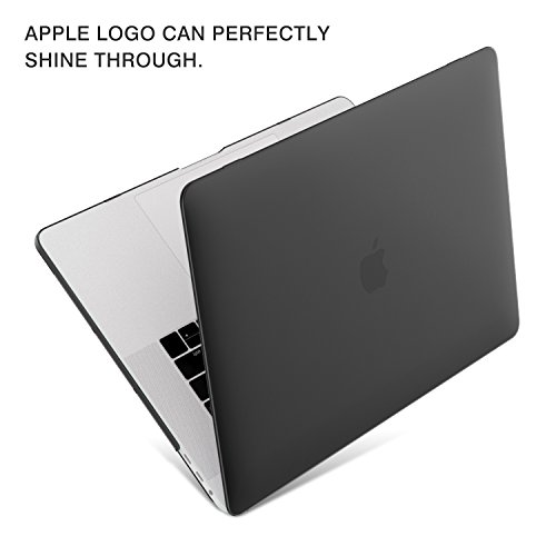 MoKo Hülle für MacBook Pro 15 2016 – Schlank Matte Harte PC Schale Schützhülle Case Cover Etui für das neue Apple MacBook Pro 15 Zoll A1707 2016, Translucent Schwarz - 3
