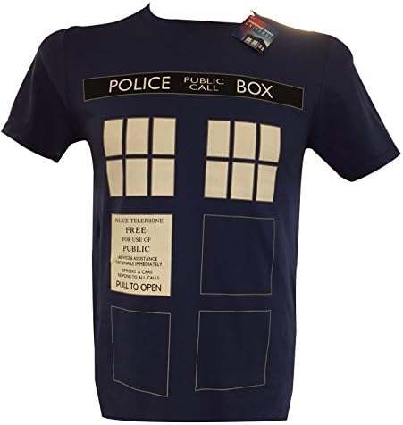 Official BBC Doctor Who Universe Tardis Police Box T-Shirt (X-Large)