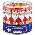 Solid Santa Claus In Drum 812g - 65pieces Riegelein Solid Santa Claus Milk Chocolate With a Thank You Sticker - Milk Chocolate for Christmas 2023