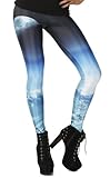Nebelkind Print Leggings High-Flyer, Mond Motiv, Gr. XS/S