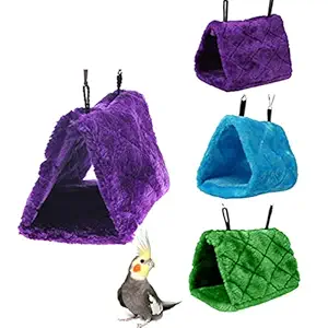 Keersi Warm Bird Nest House Bed Hanging Hammock Tent Toy for Pet Budgie Parakeet Cockatiel Green Cheek Conure Conure Lovebird Finch Canary Small Medium Parrots Cage Perch Swing