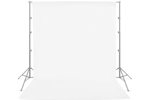 SEDGEWIN 3x3.9M Weiß Polyester Fotohintergrund mit Tragtasche für Fotostudio, Hochzeit, Party (Hintergrund Ständer nicht enthalten)