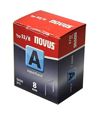 STEiNEL Novus Agrafes en fil fin de 8 mm robustes - Lot de 5000 agrafes pour agrafeuse manuelle type 53/8 - Agrafes en fil d'acier pour petits travaux et décoration