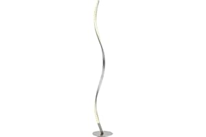 LINDBY LED Lampadaire Criostal à intensité variable (Moderne) en Gris Aluminium e. a. pour Salon & Salle manger (1 lampe,à), Sur Pied, Lampe a de Sol