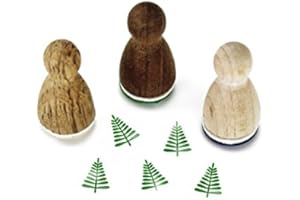 ‎STEMPLINO Stemplino® Ministempel® - Motiv: Weihnachtsbaum - Tannen Stempel Holzstempel Stempel Bullet Journal Stempel mit Baum Motiv