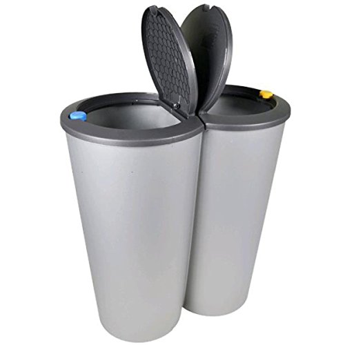Abfalleimer Duo Bin 2x25l Mülleimer Doppeleimer Mülltrennung