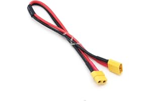 LINSYRC 1pc Câble d'extension XT60 Connecteur XT60 Mâle vers Femelle avec 50CM 12AWG Fil de Silicone pour Batterie RC Lipo