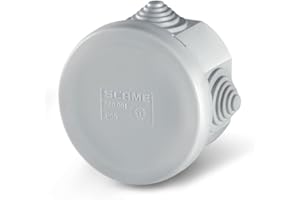 Poly Pool PP8210 Scatola tonda di derivazione, da parete, dimensione interna ø 65x40mm, Grigio