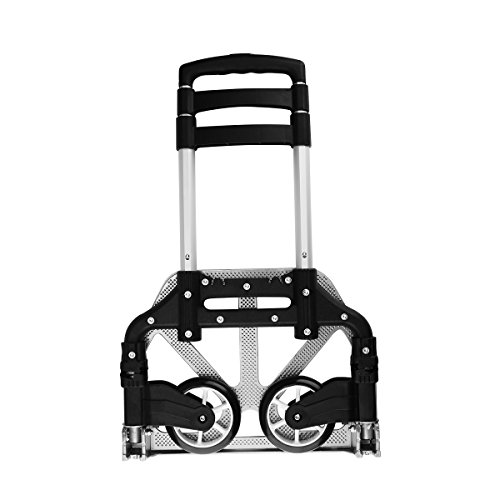 cusfull 75 kg Kapazität Sackkarre, zusammenklappbar Aluminium Warenkorb Gepäck Trolley Hand Truck für Indoor, Outdoor, Reisen, Shopping, Büro
