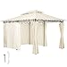 Produktbild TecTake Luxus Gartenpavillon Partyzelt 3x4 m | inklusive 6 Seitenwände mit Reißverschluss - Diverse Farben - (Creme | Nr. 402459)
