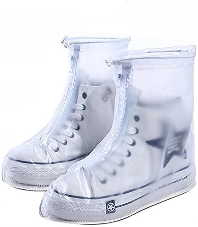 Shoe Cover Transparent Reusable Overshoes with Waterproof Dustproof Rain Boots Non Slip Shoes Covers for Traveling Outdoor Size L - By Pingxia