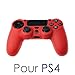 Produktbild Schutzhülle für Sony Playstation 4 PS4 Controller Silikonhüllen Silikon Sleeve Schutzfolie Silicon Rot