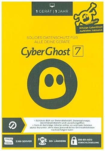 Preisvergleich Produktbild CyberGhost 7 Jahreslizenz, 1 Lizenz Windows, iOS Sicherheits-Software