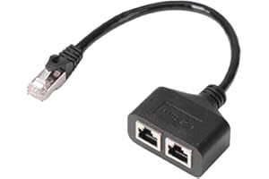 DESCONOCIDO Ordenador RJ45 1 a 2 Cable de enchufe Splitter Ethernet Extensor de red accesorio para oficina en casa Conexión de banda ancha agradable y moda