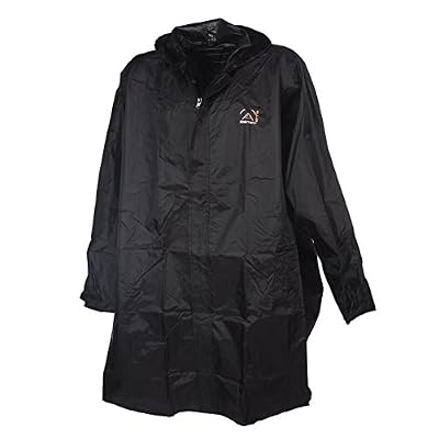 Element terre - Pelerin noir poncho - Poncho cape de pluie - Noir - Taille L/XL