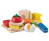 Selecta Spielzeug 1548 – Picknick, Set aus Holz zum schneiden üben und Sandwich bauen - 2