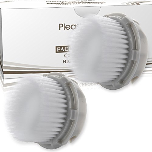 PleasingCare LUXE Compatible Cashmere Cleanse Replacement Facial Brush Heads, Facial Cleansing Replacement Brush Heads for All Skin Types(2 Pack)