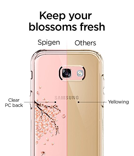Spigen Carcasa Samsung Galaxy A5 2017  con Dise  o de Flores y Cristal Transparente