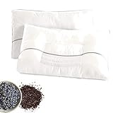 Baby Kopfkissen Haushaltskissenkern 1 Paar, für seitlichen Nackenschmerzen, Cassia Buchweizenschale, Baumwollkissenbezug Spezial Design Inner Core (Farbe : Lavender)