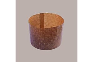 Lucgel Stampo Forma Cottura per Panettone Alto 750g in Carta Forno Usa e Getta Dm155H106mm - 10 pezzi -