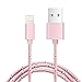 Produktbild PhoneStar lightning zu USB Ladekabel Textil Premium Ladekabel [2 Meter] für iPhone 7, 7 Plus, 6, 6s, 6 Plus, 6s Plus, SE, 5s, 5c, 5, iPad in rosé