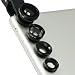 Produktbild First2savvv JTSJ-4N1-A01 schwarz Handy Universal 4 in 1 Clip Kamera Profiklasse Lens Kit (Fischauge, Weitwinkel, Makro-Objektiv und Barlow) für MOTOROLA Droid Razr Maxx HD Razr I Moto G Moto X Moto E Motorola S Shamu Motoblur IRE FIRE MOTOSMART WILDER Droid Razr M/ HD ALCATEL POP S7 POP C9 POP C7 POP 2 (5) PIXI 3 BlackBerry Porsche Design P9981 9720 Q5 Z10 Q10 Z30 P9982 P9983 Classic passport 1520 630 930 635 830 Lumia 735 535 435