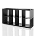 MEXX Room Divider Bookcase Shelf 8 Compartments High-Gloss White/Black/Red hochglanz schwarz