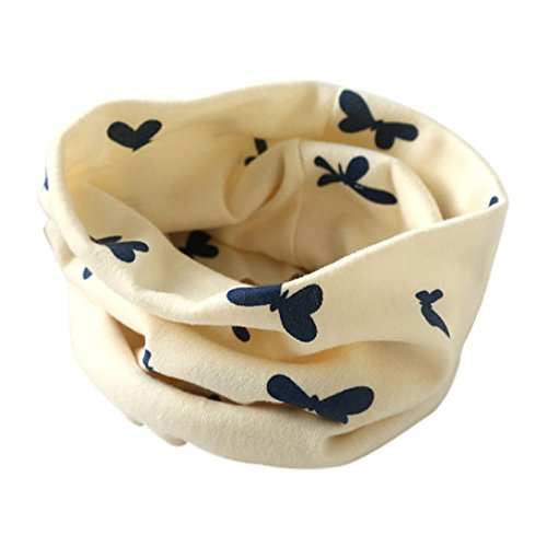 Tonsee® Kids Boys Girls Collar Baby Scarf Autumn Winter Cotton O Ring Neck Warm Neckerchief Scarves (Beige)